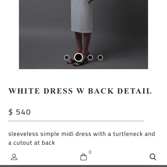 DALOOD WHITE DRESS W BACK DETAIL - Picture 6 of 6